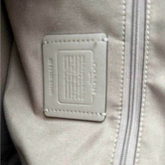 Coach Pebble Leather Satchel in Cream with Gold Hardware - Picture 7 of 10